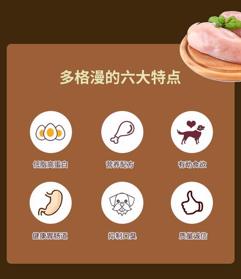 日本多格漫Doggyman 犬用低脂肪鸡肉 鸡软骨湿粮75g 狗湿粮训练奖励零食罐头