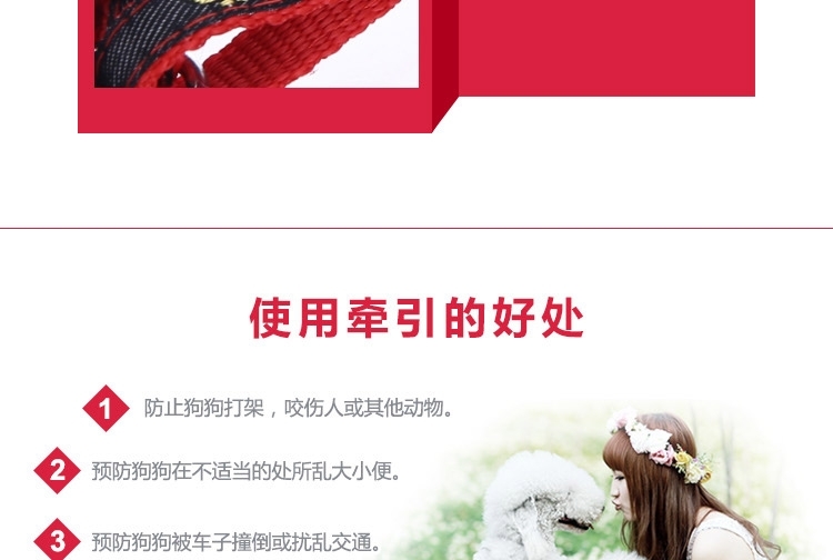 德丰Dog's life 牛仔脚印花边狗狗拉胸背带