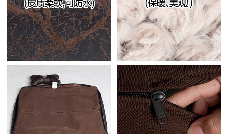 爱宝嘉 复古黑玫瑰绒宠物窝 送配套靠枕 全可拆洗