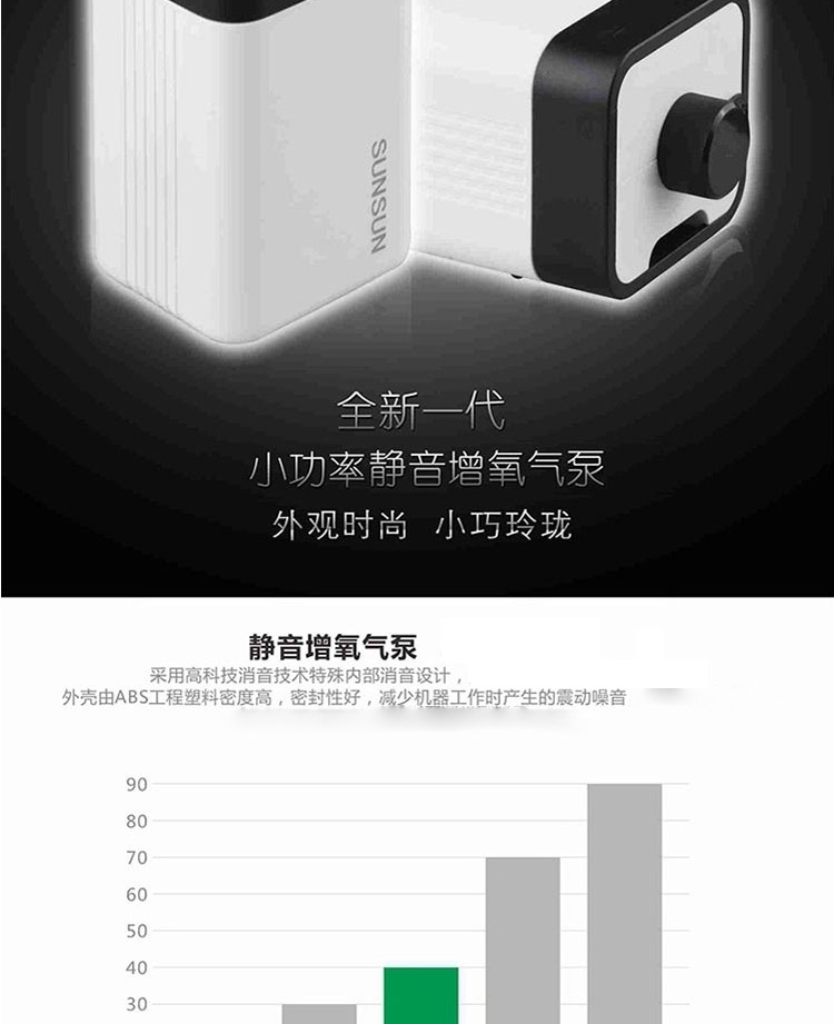 森森 静音单双孔增氧泵增氧机加氧泵鱼缸水族箱养鱼冲氧机氧气泵