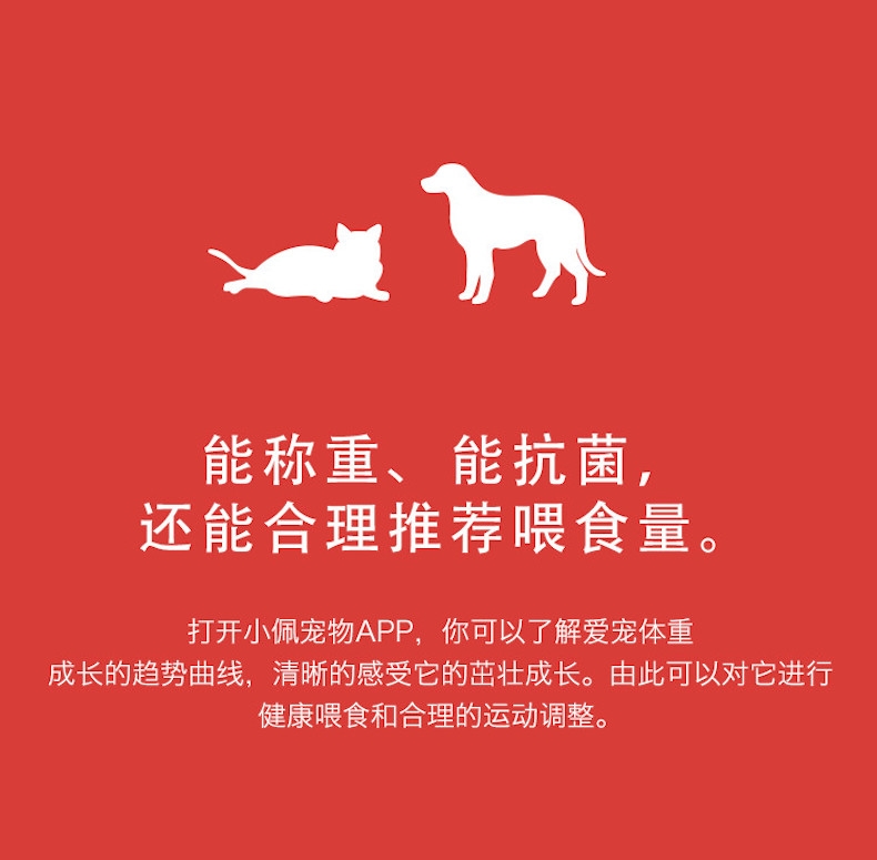 小佩 智能抗菌宠物猫狗碗F1小号 多色可选