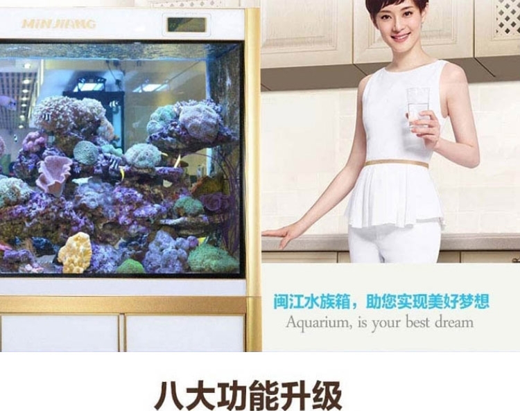 闽江鱼缸水族箱中型1米封闭式水族箱大型玻璃生态鱼缸方形下过滤