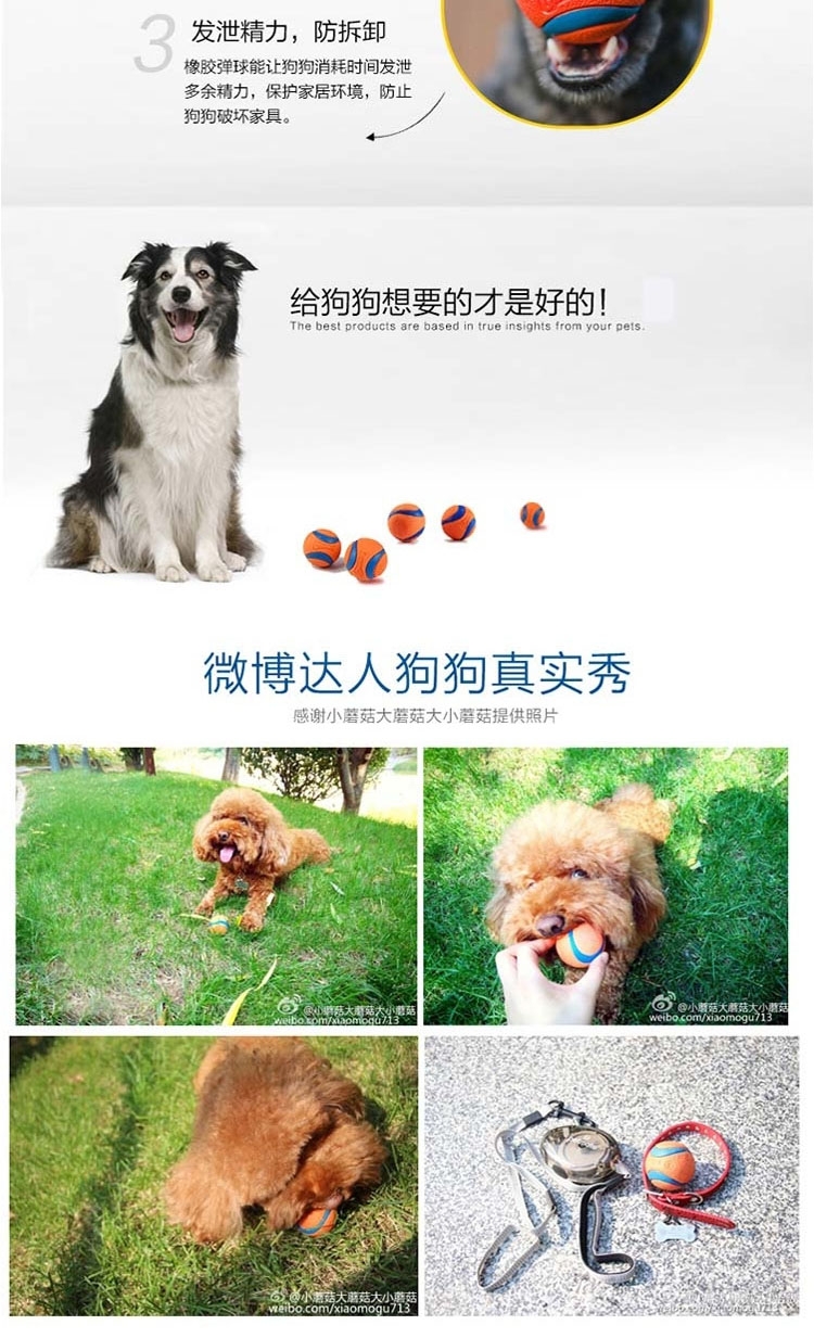 petmate 超级橡胶弹球狗玩具 两只装