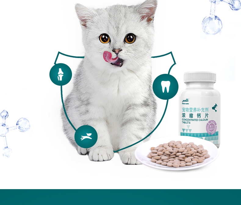 怡亲Yoken 猫狗通用浓缩钙片 0.5g*160片 促进骨骼发育