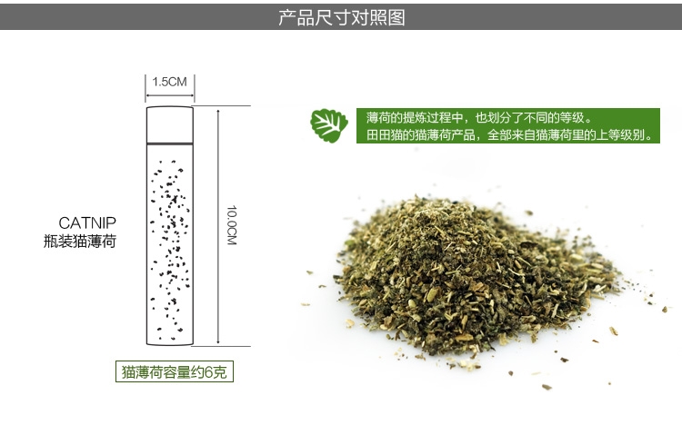 田田猫 高纯度天然猫薄荷猫草零食 约6g瓶装