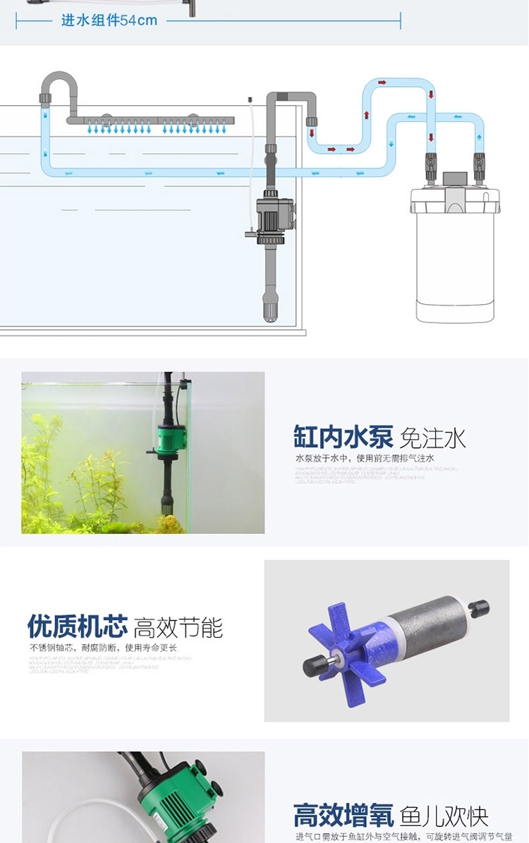 森森HW系列静音缸外过滤器鱼缸外置过滤桶水族箱过滤设备