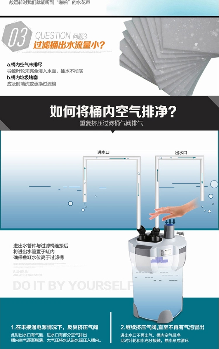 森森HW系列静音缸外过滤器鱼缸外置过滤桶水族箱过滤设备