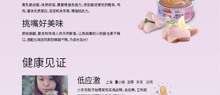 比瑞吉 益生元幼猫奶糕罐头 156g