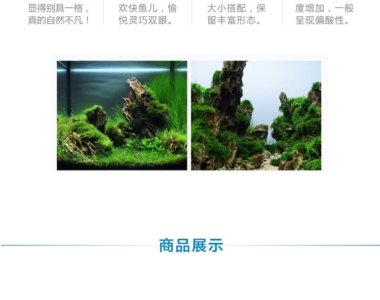 聚宝源 精品 松皮石 木化石 鱼缸水族箱造景装饰品龙骨水草造景石