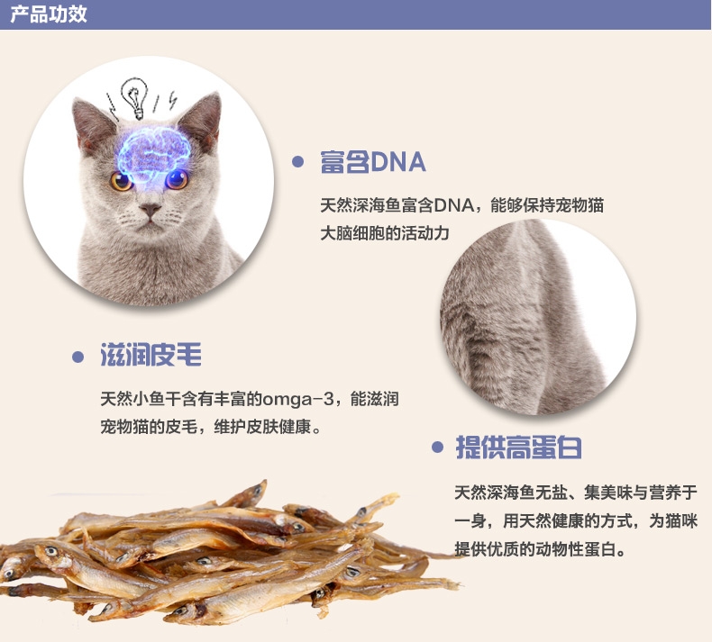 怡亲 无盐阳光西施鱼干30g 猫零食