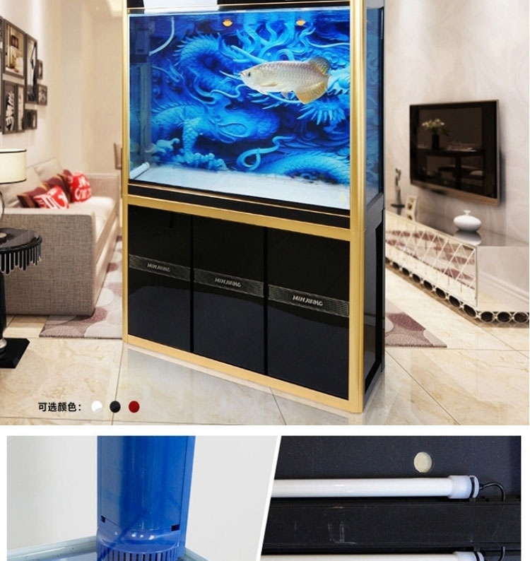 闽江鱼缸水族箱中型1.2米玻璃生态底滤免换水客厅大型金鱼缸1.5米