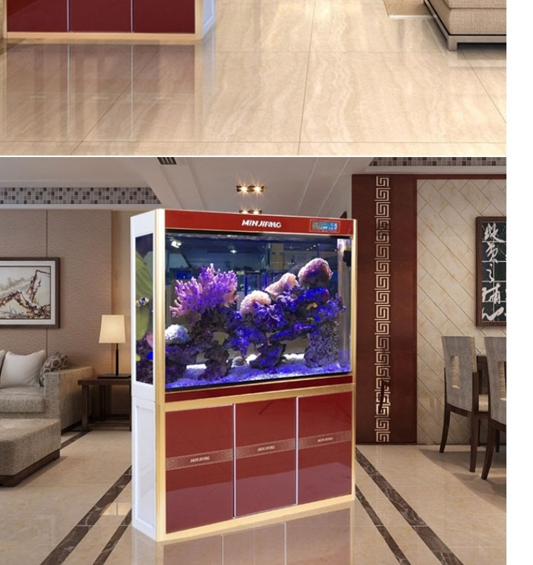 闽江鱼缸水族箱中型1.2米玻璃生态底滤免换水客厅大型金鱼缸1.5米
