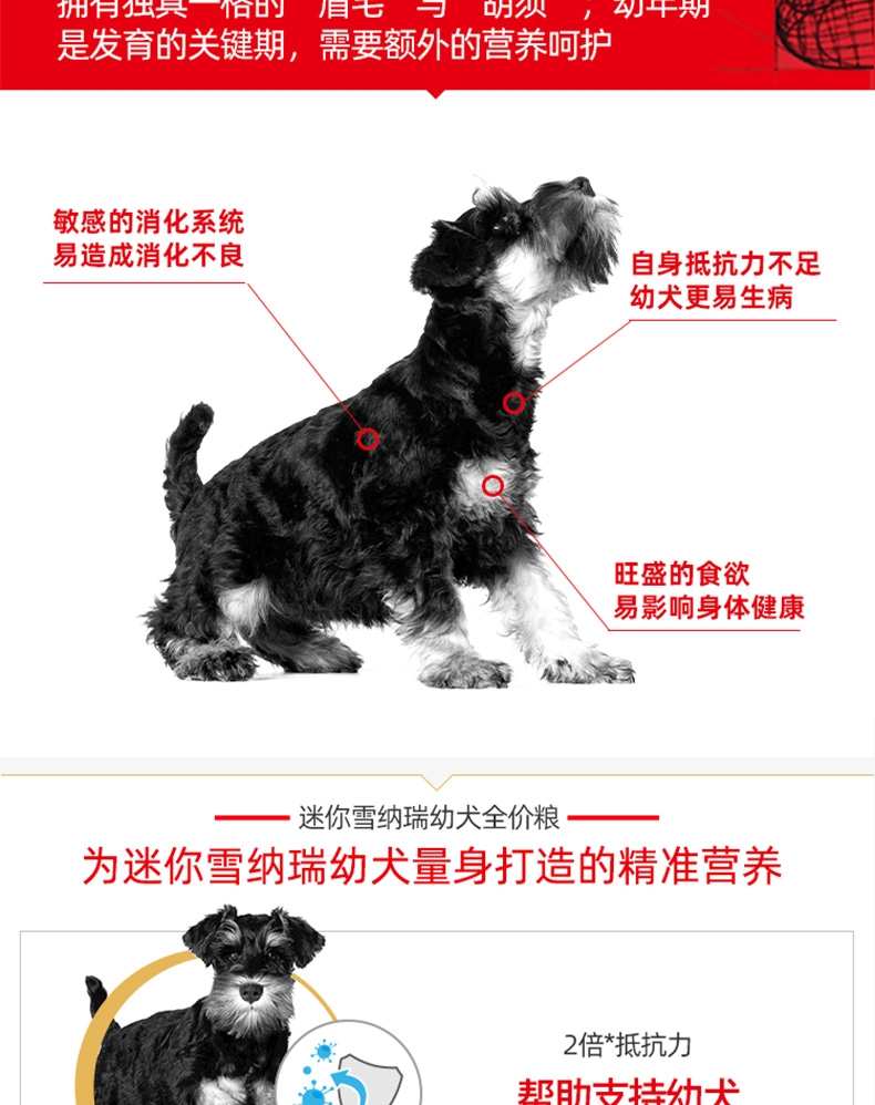 法国皇家Royal Canin 迷你雪纳瑞幼犬粮 1.5kg