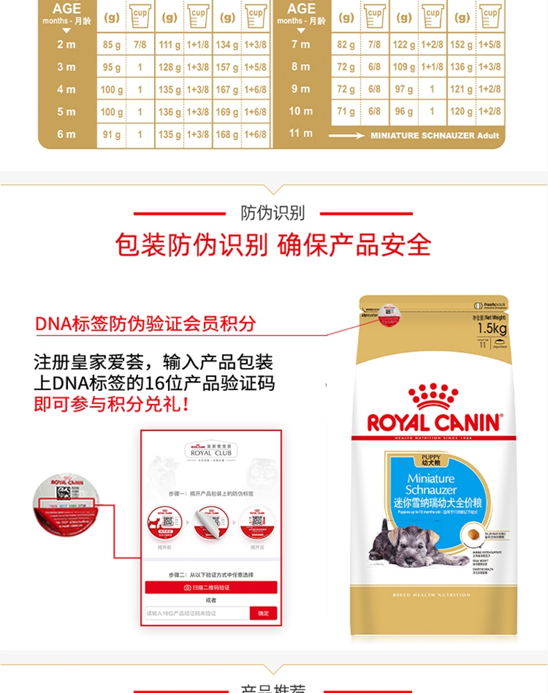 法国皇家Royal Canin 迷你雪纳瑞幼犬粮 1.5kg