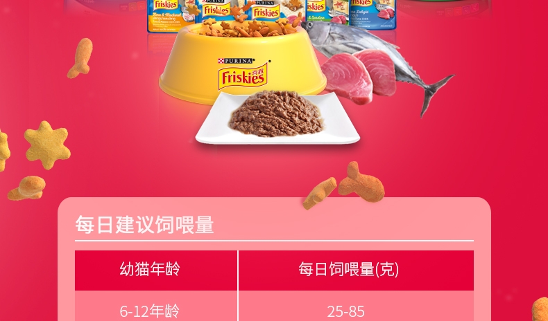 喜跃 幼猫粮鸡肉鱼肉牛奶和菠菜味全价猫粮1.2kg