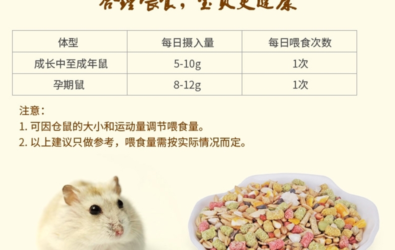 哈姆小宠谷物营养仓鼠粮 宠物仓鼠宝宝主粮饲料金丝熊食物用品120g