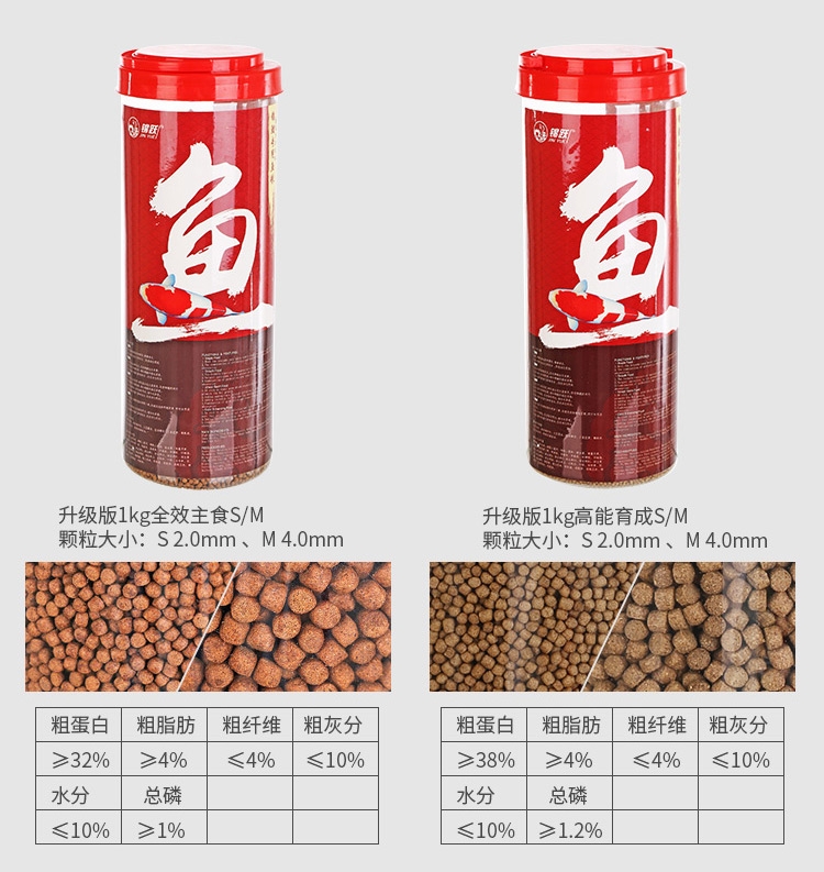鱼食锦鲤饲料 锦跃色扬螺旋藻增艳育成观赏鱼粮金鱼饲料金鱼鱼食