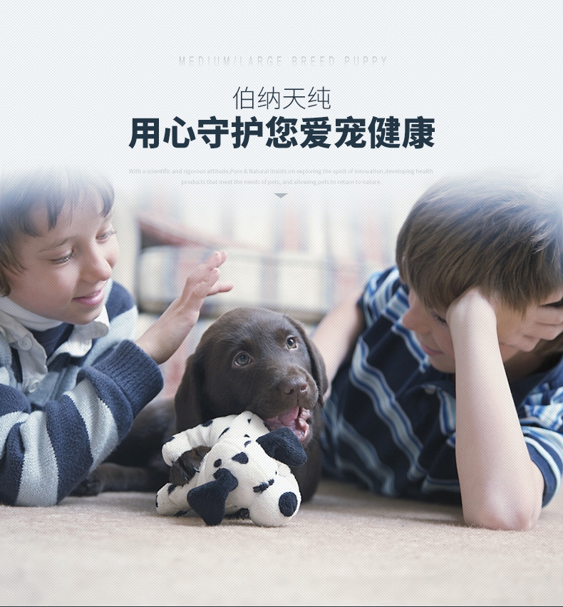 伯纳天纯 大中型幼犬粮天然无谷低敏配方狗粮15kg