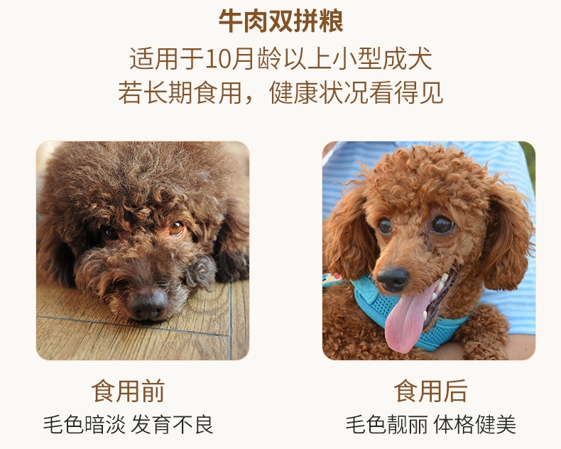 麦富迪牛肉双拼粮小型犬成犬粮2kg