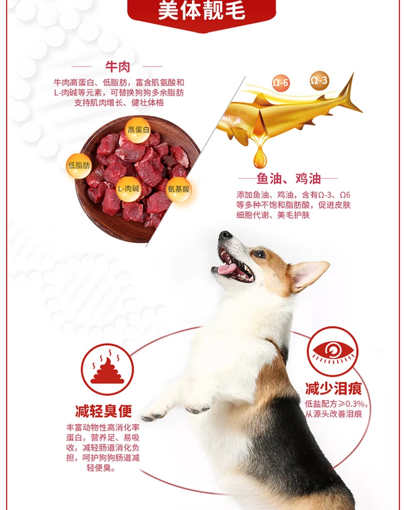 麦富迪 牛肉双拼粮小型犬成犬粮 2kg