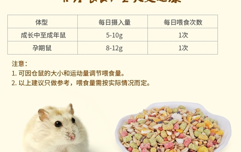 哈姆小宠 谷物营养粮宠物仓鼠粮金丝熊主粮饲料908g