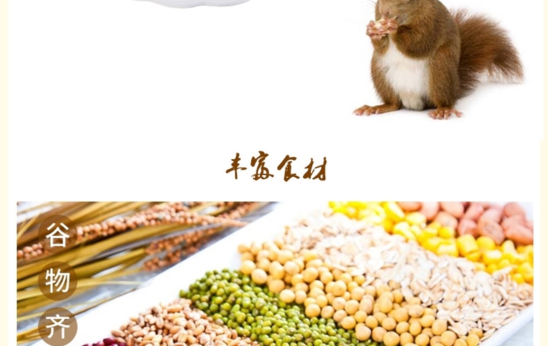 哈姆小宠 营养松鼠粮 含多种坚果蔬菜水果干粮 松鼠营养粮454g