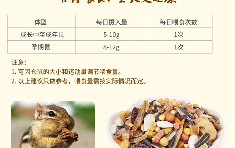 哈姆小宠 营养松鼠粮 含多种坚果蔬菜水果干粮 松鼠营养粮454g