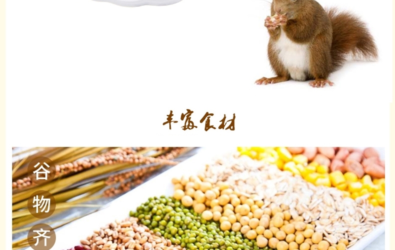 哈姆小宠 营养松鼠粮 含多种坚果蔬菜水果干粮 松鼠营养粮908g