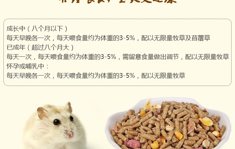 哈姆小宠经典营养豚鼠天竺鼠荷兰猪粮 饲料主食经典豚鼠粮2270g