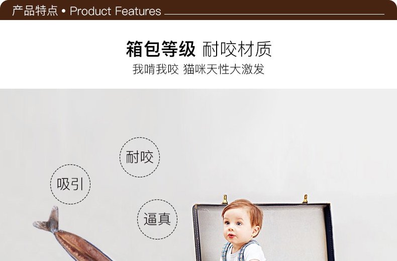 Petio 烧鱼姿亭 猫咪啃咬玩具仿真秋刀鱼(含木天蓼)