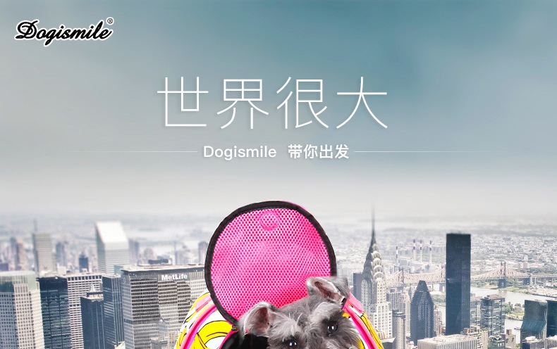 Dogismile 时尚香蕉系列宠物背包(粉红)5KG以下犬猫适用