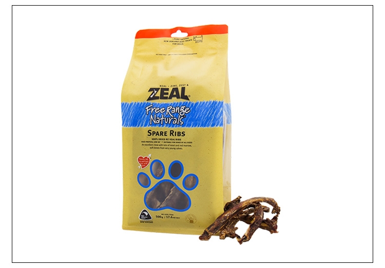 真挚Zeal 风干小牛肋骨 500g 狗零食 新西兰进口