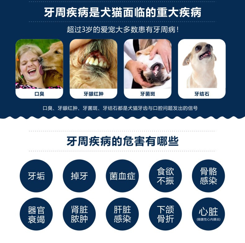 Proden博乐丹 猫狗通用牙洁粉40g 瑞典进口去牙结石口臭清洁牙齿