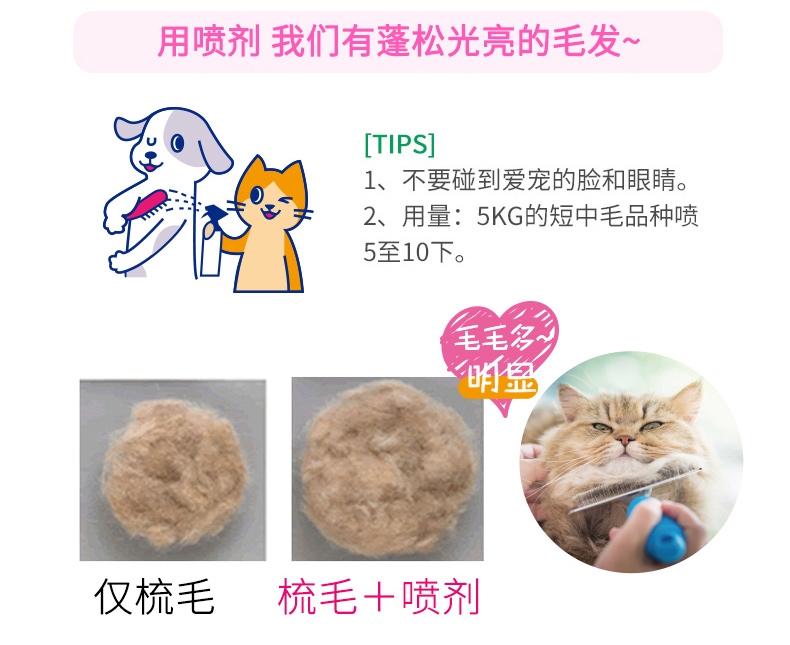 日本艾宠Lion 去毛喷剂温和香皂香型 犬猫通用 200ml 去毛除臭无刺激