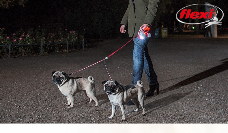 福莱希flexi 外星人系列牵引带配件-双头牵引绳配件