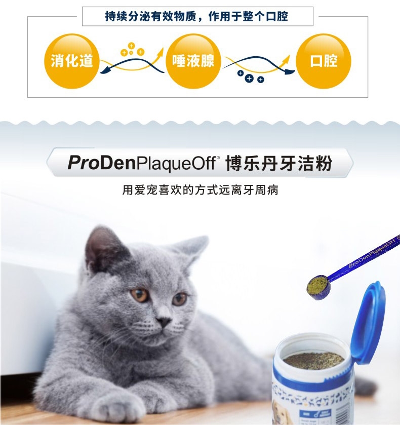 博乐丹Proden 猫狗通用牙洁粉改善口腔清洁 20g