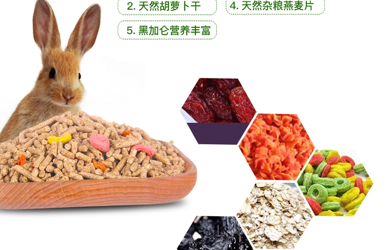 JESSIE洁西 全营养成兔/幼兔粮 兔饲料2.5千克