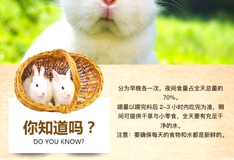 JESSIE洁西 全营养成兔/幼兔粮 兔饲料2.5千克