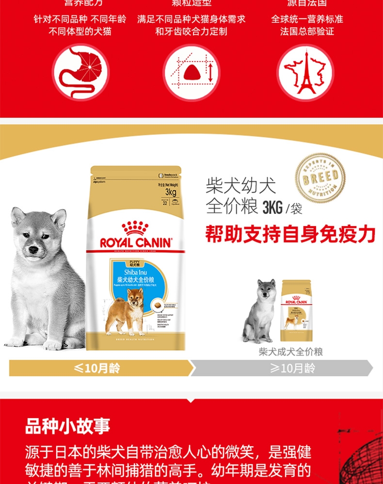法国皇家Royal Canin 柴犬幼犬粮 3kg