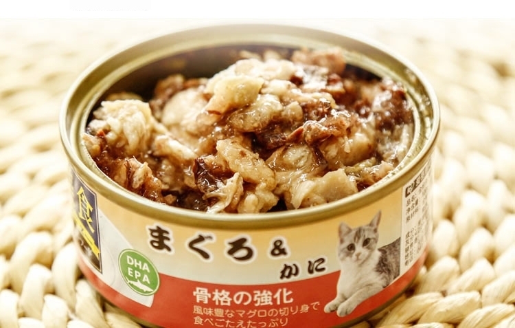 爱丽思Iris 金枪鱼蟹肉口味猫罐头 100g*3罐