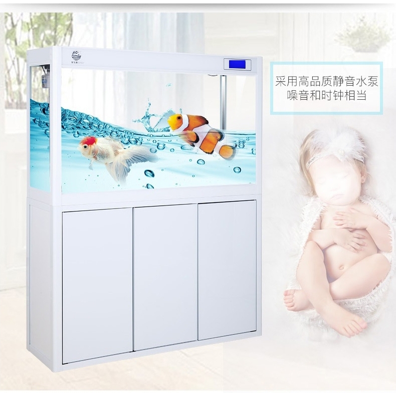 聚宝源直角龙鱼缸JS-600上滤-60cm酒红(缸+柜子)