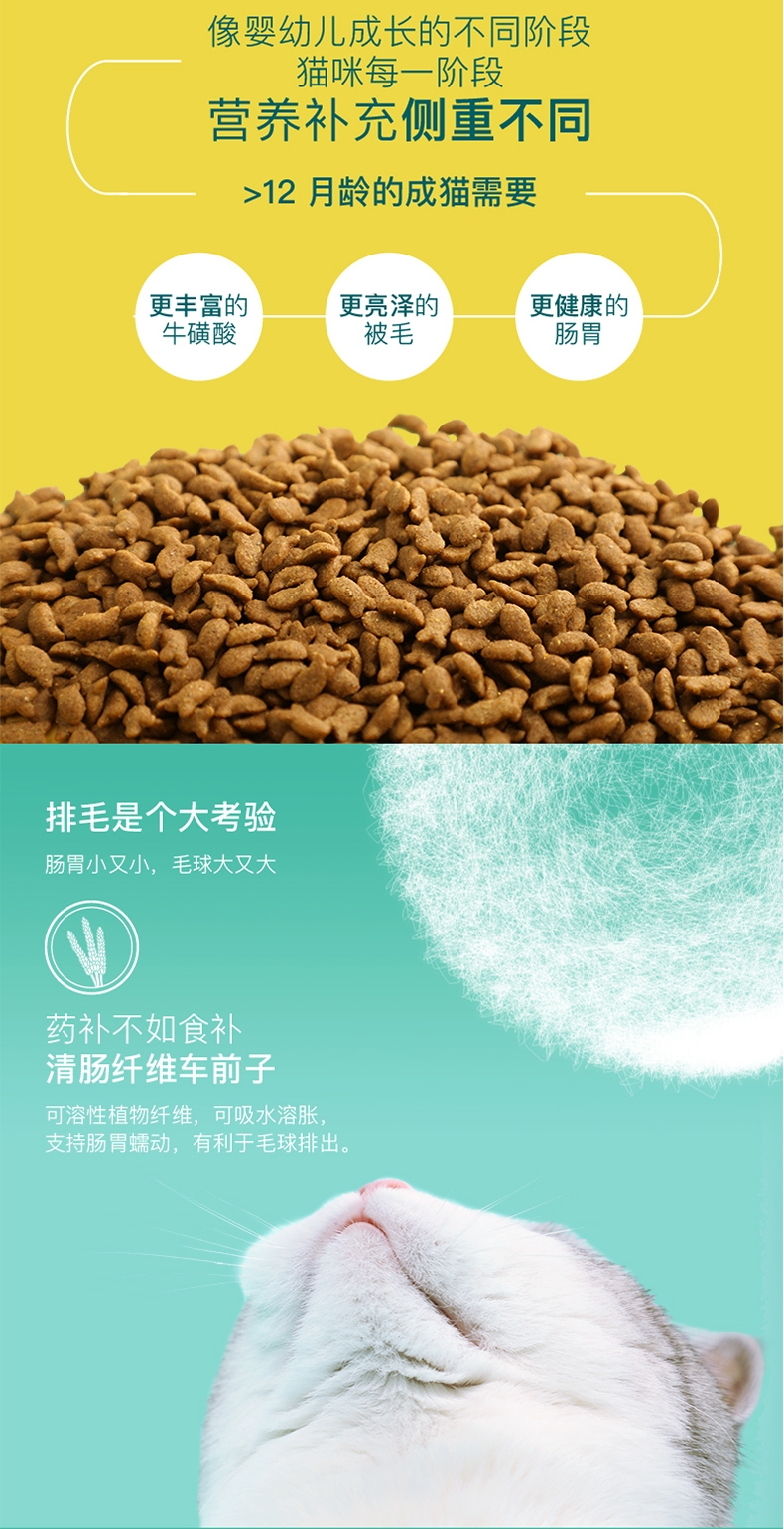 怡亲Yoken 去毛球成猫粮 2.5kg