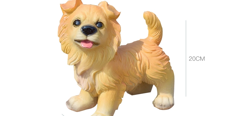 多拉乐 树脂仿真狗柯利犬模型 装饰摆件