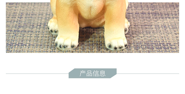 多拉乐 树脂仿真狗柴犬模型 装饰摆件