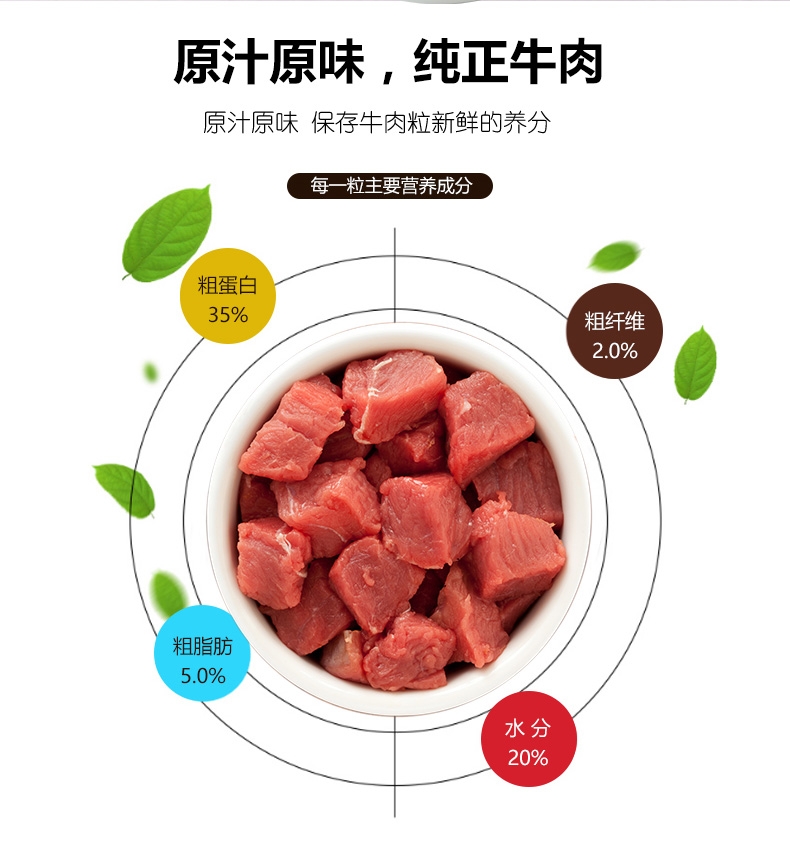 麦富迪 奢华营养塑罐装牛肉粒180g*3 训练 奖励 狗零食(新老包装随机发货)