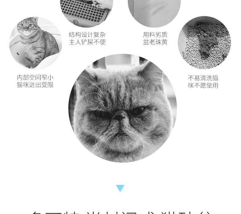 多可特 猫耳朵造型猫砂盆