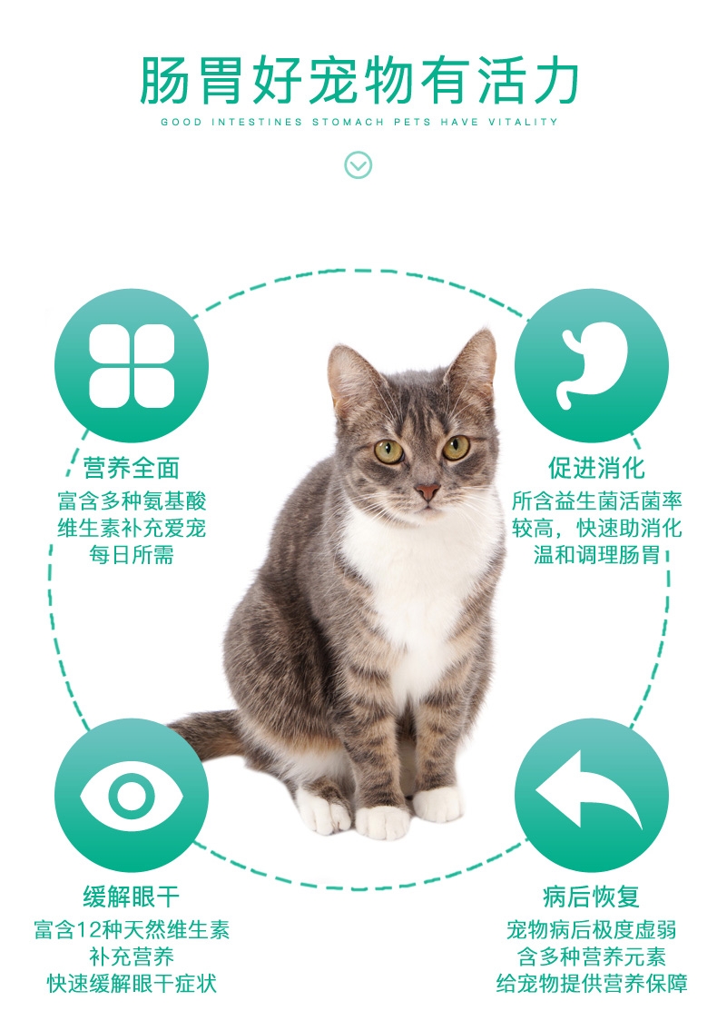 美科滋 犬猫枯草芽孢杆菌酿酒酵母活力素益生菌 50g (5g*10袋) 调理肠胃