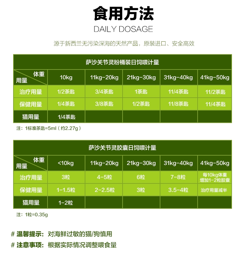 萨沙Sashas Blend 犬用关节灵胶囊 30粒 关节磨损修复 澳大利亚进口