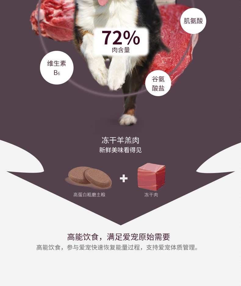 伯纳天纯 无谷草原红肉全犬种全犬粮 17kg 72%含肉量