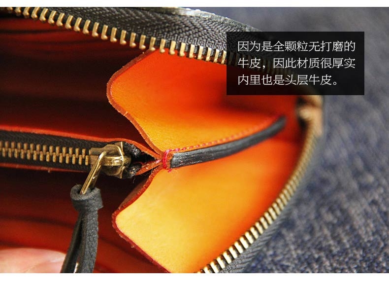Ime 猫咪手工牛皮钱包系列 精致印花